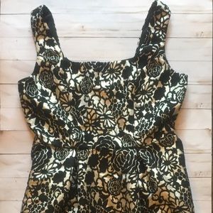 Francesca’s Black and Silver Brocade Dress S-Med